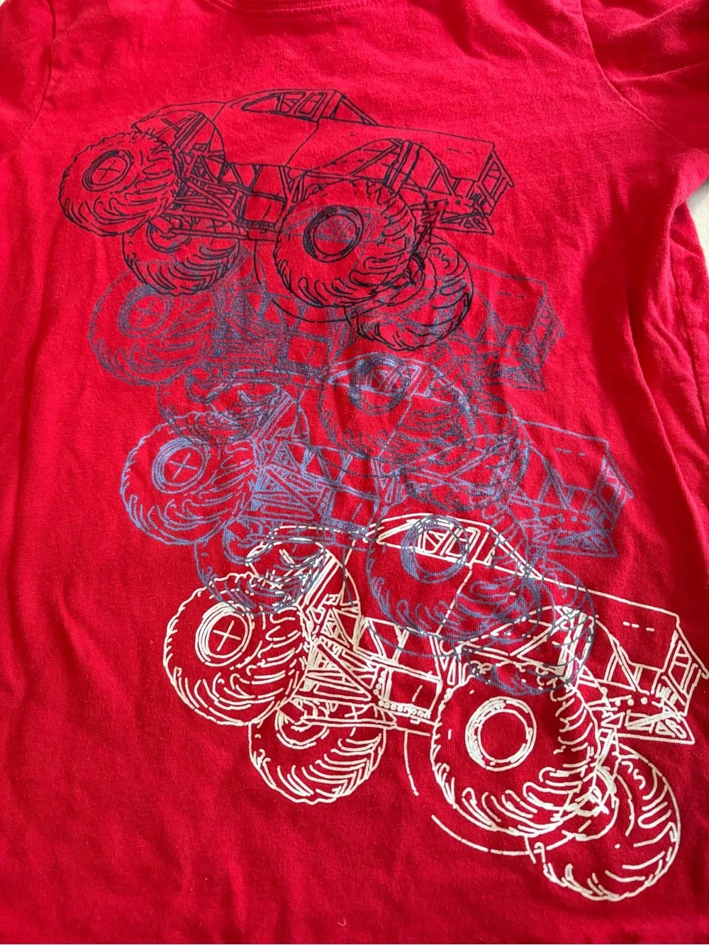 OshKosh B'gosh Red Monster Truck Long-Sleeve Tee